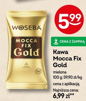 Woseba Mocca Fix Gold Kawa palona mielona 100 g niska cena