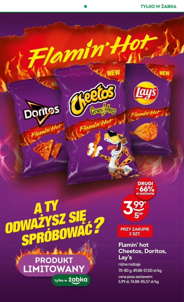 Ostre chipsy na promocji w Żabce! 