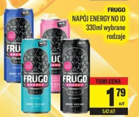 Frugo Energy Watermelon & Strawberry Gazowany napój energetyzujący 330 ml