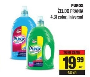 Purox Żel do prania tkanin kolorowych 4,3 l (143 prania) niska cena