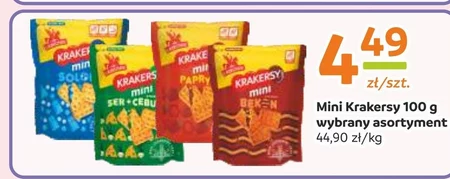 Lajkonik Krakersy mini o smaku papryka 100 g