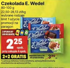 E. Wedel Czekolada mocno mleczna z orzechami laskowymi 80 g niska cena