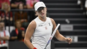 Iga Świątek w meczu z Celine Naef