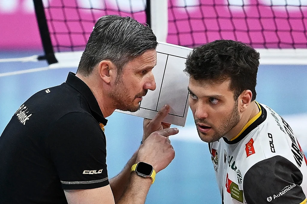 Trener Trefla Gdańsk Igor Juricić i Jan Martinez