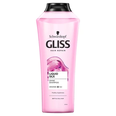 Gliss Liquid Silk Szampon do włosów matowych i łamliwych 400 ml - 0