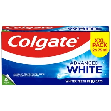 Pasta do zębów Colgate Advanced White z aktywnymi mikrokryształkami czyszczącymi 2x75ml - 0