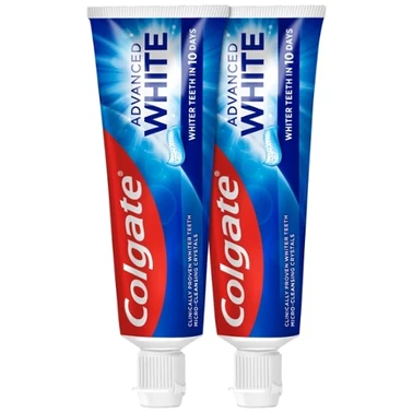Pasta do zębów Colgate Advanced White z aktywnymi mikrokryształkami czyszczącymi 2x75ml - 1