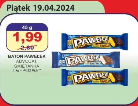 E. Wedel Pawełek Batonik o smaku advocaat 45 g