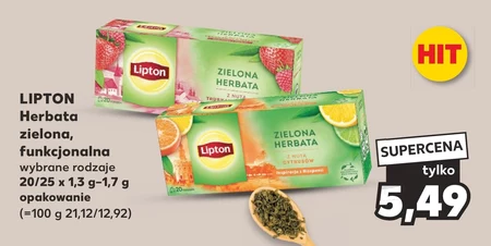 Lipton Herbata zielona imbir i kurkuma 26 g (20 torebek)