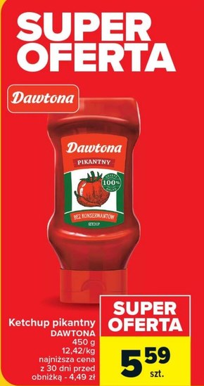 Dawtona Ketchup pikantny 450 g niska cena
