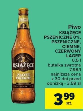 Książęce Złote Pszeniczne Piwo 500 ml niska cena