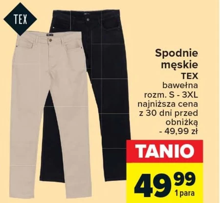 Spodnie męskie TEX