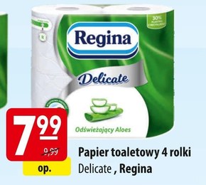 Regina Delicate Papier toaletowy odświeżający aloes 4 rolki niska cena