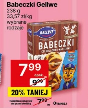 GELLWE Babeczki czekoladowo-waniliowe mieszanka do wypieku 238 g niska cena