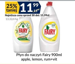 Fairy Cytryna Płyn do mycia naczyń 900 ML niska cena