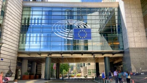 Budynek Parlamentu Europejskiego w Brukseli.