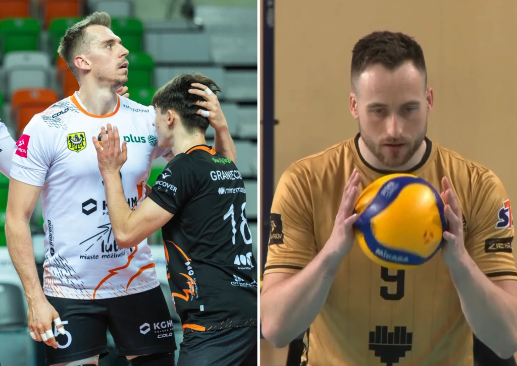 Siatkarze Cuprum Lubin (z lewej) nie sprostali GKS-owi Katowice napędzanemu przez Jonasa Kvalena (z prawej) Siatkarze Cuprum Lubin (z lewej) nie sprostali GKS-owi Katowice napędzanemu przez Jonasa Kvalena (z prawej)