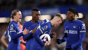 Od lewej: Conor Gallagher, Nicolas Jackson, Cole Palmer i Noni Madueke