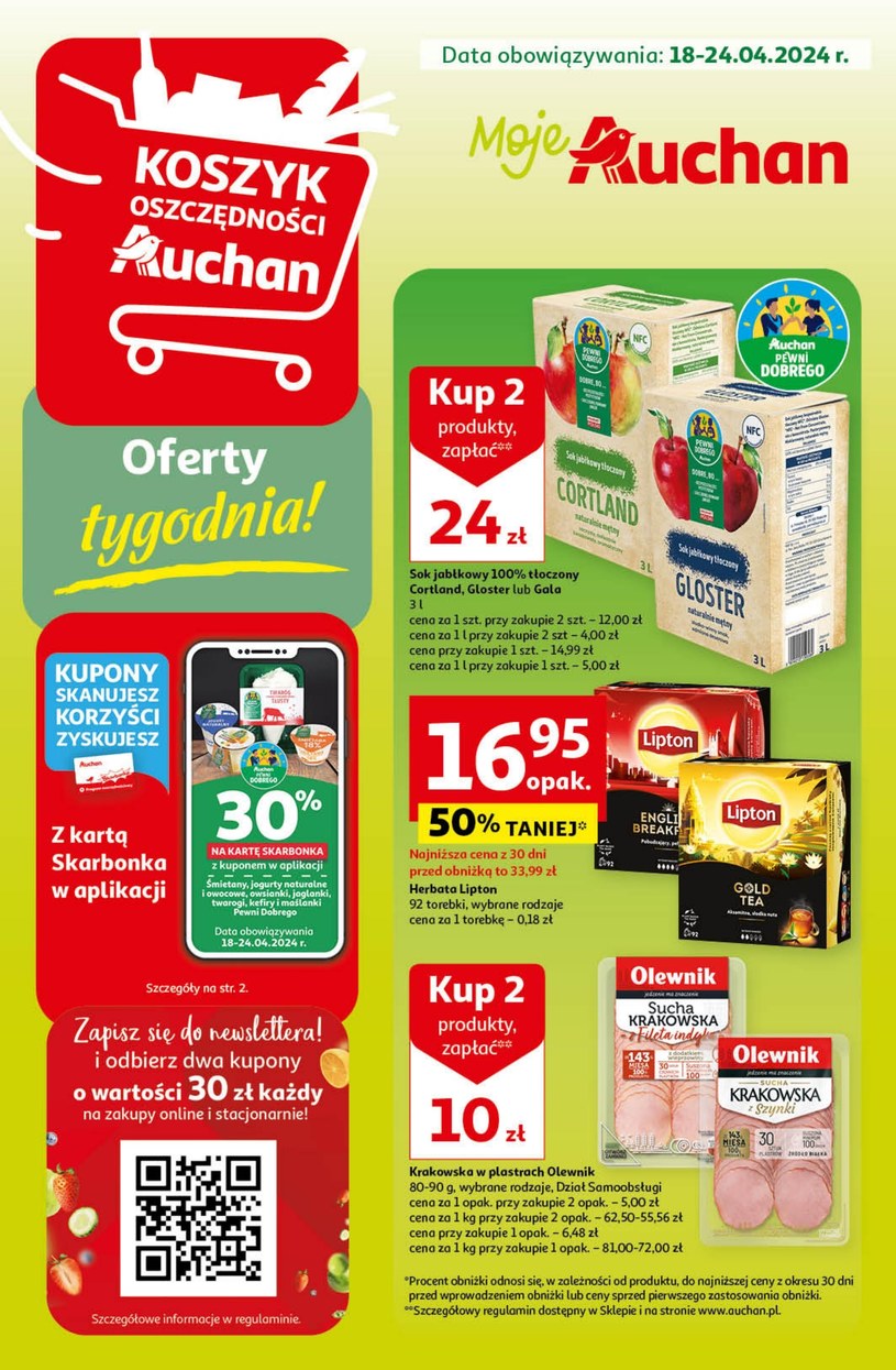 Gazetka promocyjna Moje Auchan - ważna od 18. 04. 2024 do 24. 04. 2024