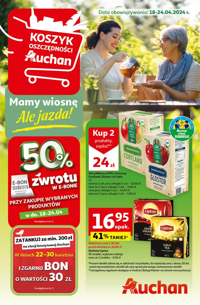 Gazetka promocyjna Auchan Hipermarket - ważna od 18. 04. 2024 do 24. 04. 2024