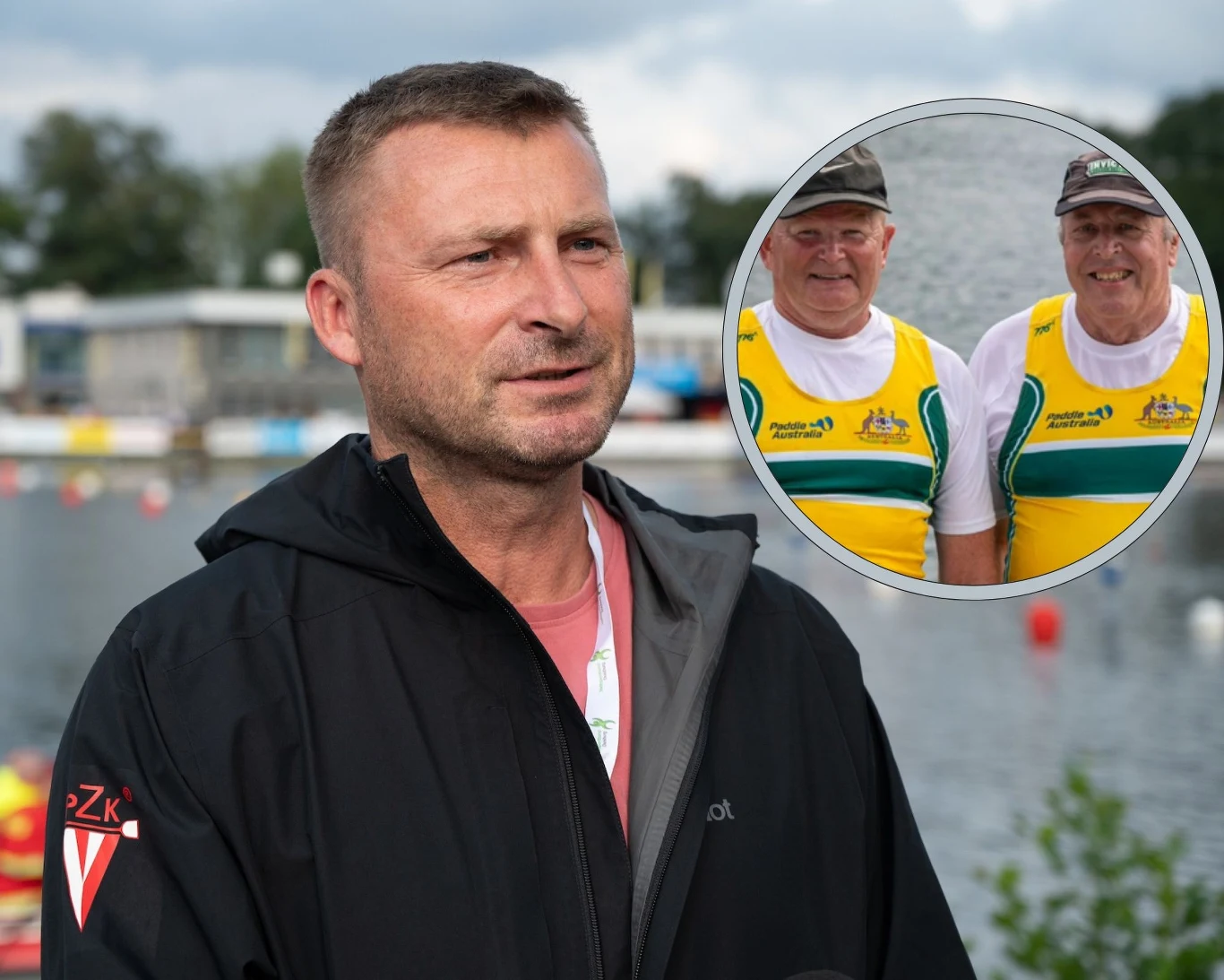 Grzegorz Kotowicz, prezes PZKaj, w w ramce wiekowi Australijczycy z kwalifikacji olimppijskich Grzegorz Kotowicz, prezes PZKaj, w w ramce wiekowi Australijczycy z kwalifikacji olimppijskich