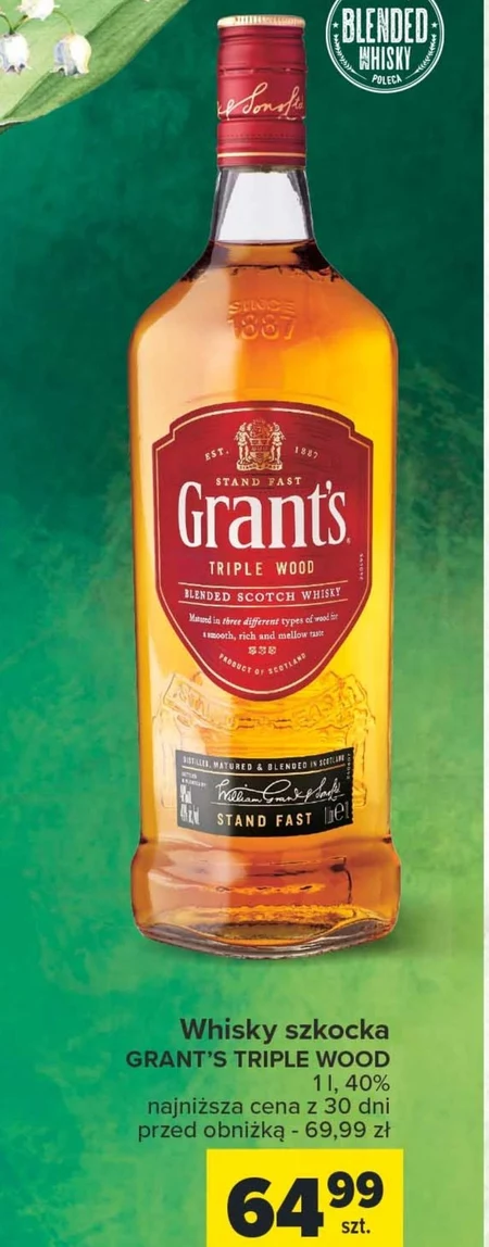 Grant's Triple Wood Scotch Whisky 1 l
