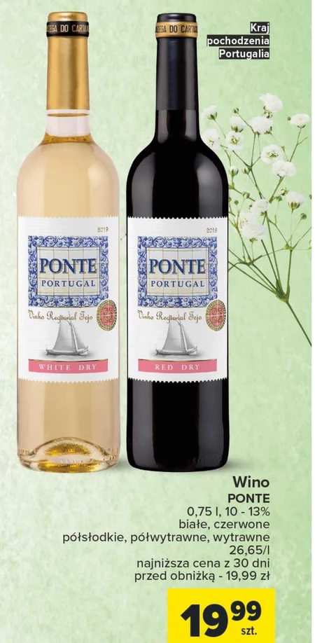 Wino półsłodkie Ponte