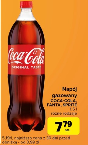 Coca-Cola Napój gazowany 1,5 l niska cena