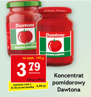 Dawtona Koncentrat pomidorowy 190 g niska cena