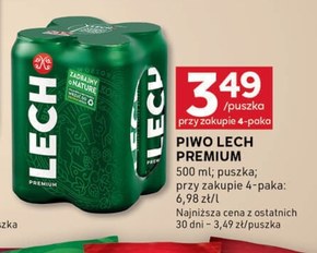 Lech Premium Piwo jasne 4 x 500 ml niska cena