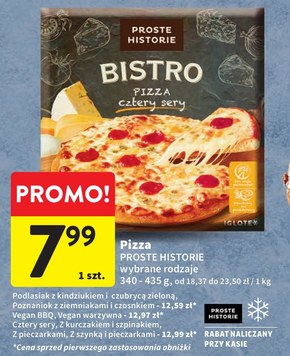 Proste Historie Bistro Pizza cztery sery 390 g niska cena