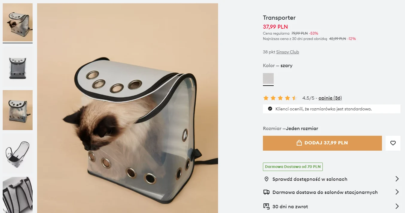 Plecak na kota na promocji w Sinsay! 