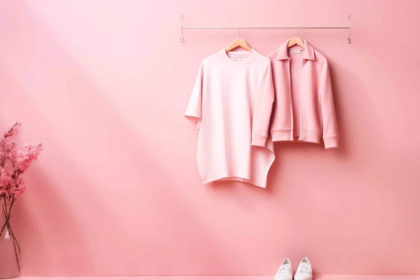 Jasny, pastelowy róż to idealny kolor na wiosnę i lato. Warto nabyć ubrania właśnie o takiej barwie, by prezentować się lekko i świeżo. 