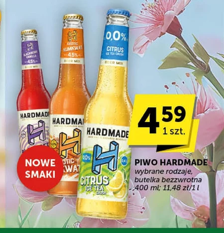 Hardmade Strawberry Crush Piwo bezalkoholowe z lemoniadą o smaku cytryny i truskawki 400 ml