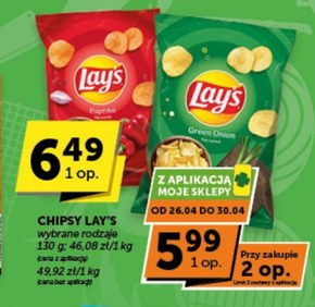 Lay's zielona cebulka 130 g - Chipsy ziemniaczane niska cena