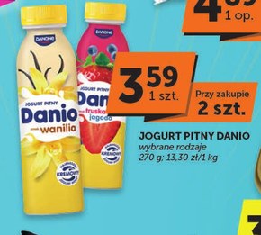 Danone Danio Jogurt pitny smak ciasteczko 270 g niska cena