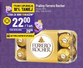 Ferrero Rocher Chrupiący wafelek z kremowym nadzieniem i orzechem laskowym w czekoladzie 200 g niska cena
