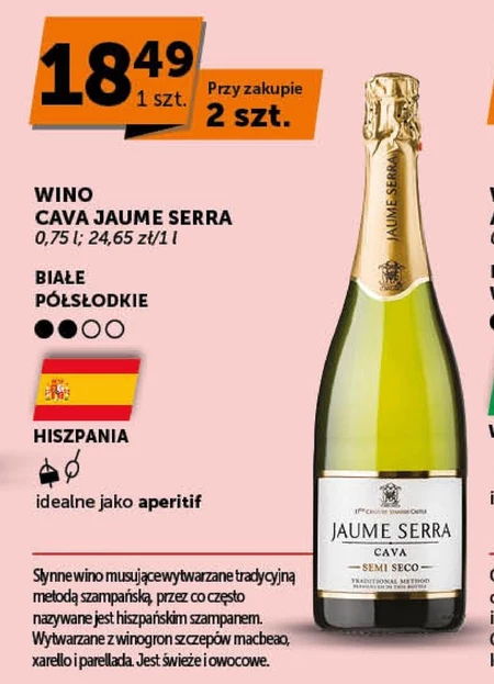 Напівсолодке вино CAVA JAUME SERRA
