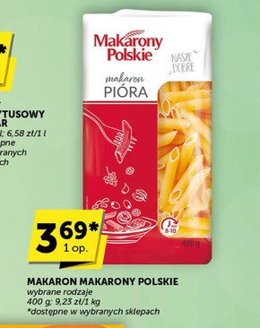 Makarony Polskie Makaron pióra 400 g niska cena