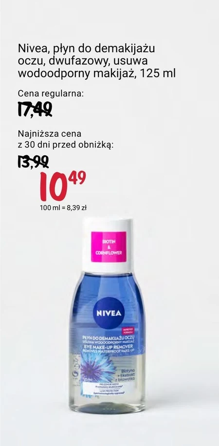 NIVEA Dwufazowy płyn do demakijażu oczu 125 ml