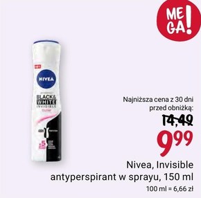 Nivea Black & White Invisible Silky Smooth Antyperspirant w spray'u 150 ml niska cena
