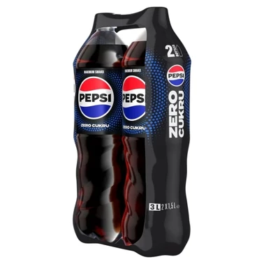 Pepsi-Cola Zero cukru Napój gazowany 3 l (2 x 1,5 l) - 1