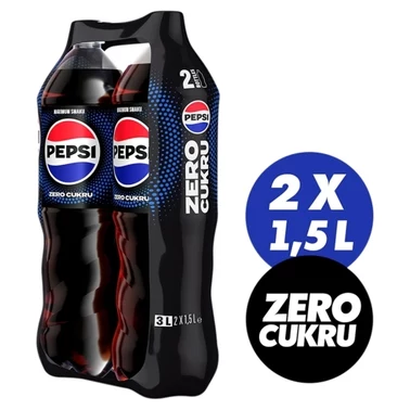 Pepsi-Cola Zero cukru Napój gazowany 3 l (2 x 1,5 l) - 0