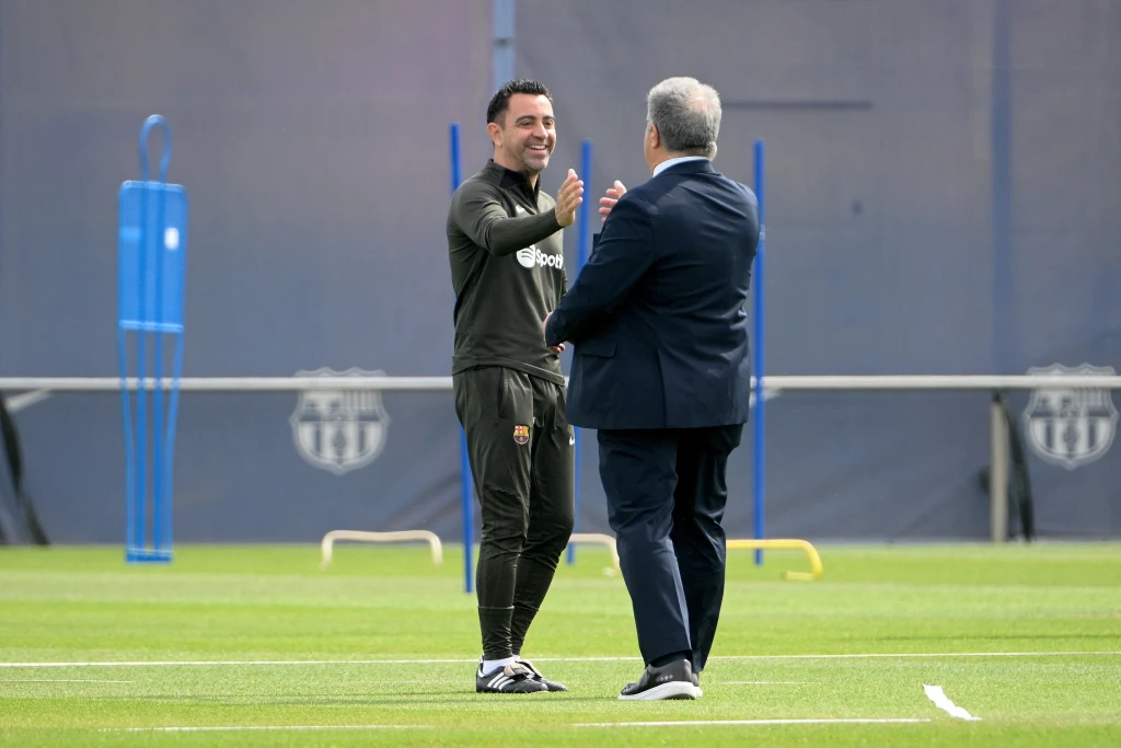 Xavi i Joan Laporta
