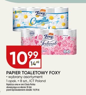 Foxy Jedwab Papier toaletowy 8 rolek niska cena