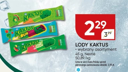 Kaktus Gibek Lody wodne o smaku jabłkowym z polewą o smaku gumy balonowej 45 ml