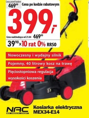 Kosiarka elektryczna Nac niska cena