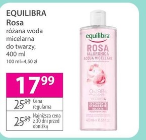 Woda różana Equllibra niska cena