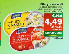 Łosoś Ustka Filety z makreli w sosie pomidorowym 175 g niska cena