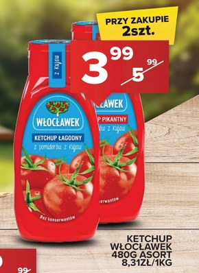 Włocławek Ketchup pikantny 480 g niska cena